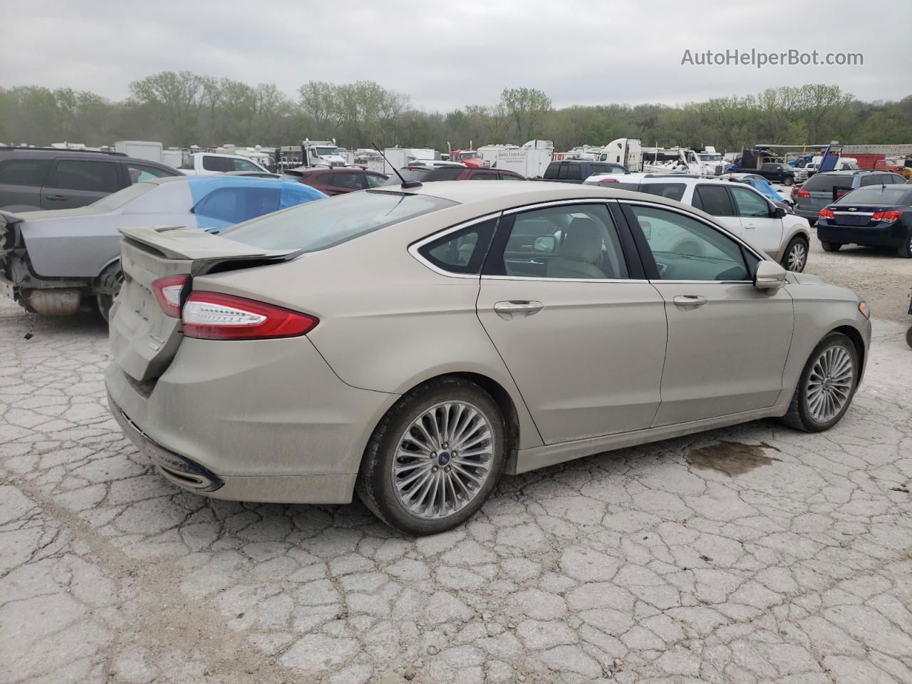 2015 Ford Fusion Titanium Tan vin: 3FA6P0K96FR182643