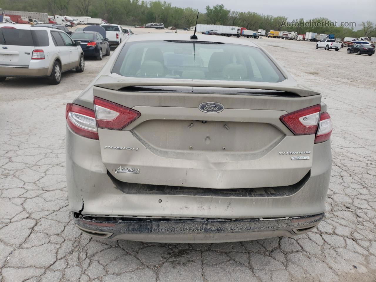 2015 Ford Fusion Titanium Tan vin: 3FA6P0K96FR182643