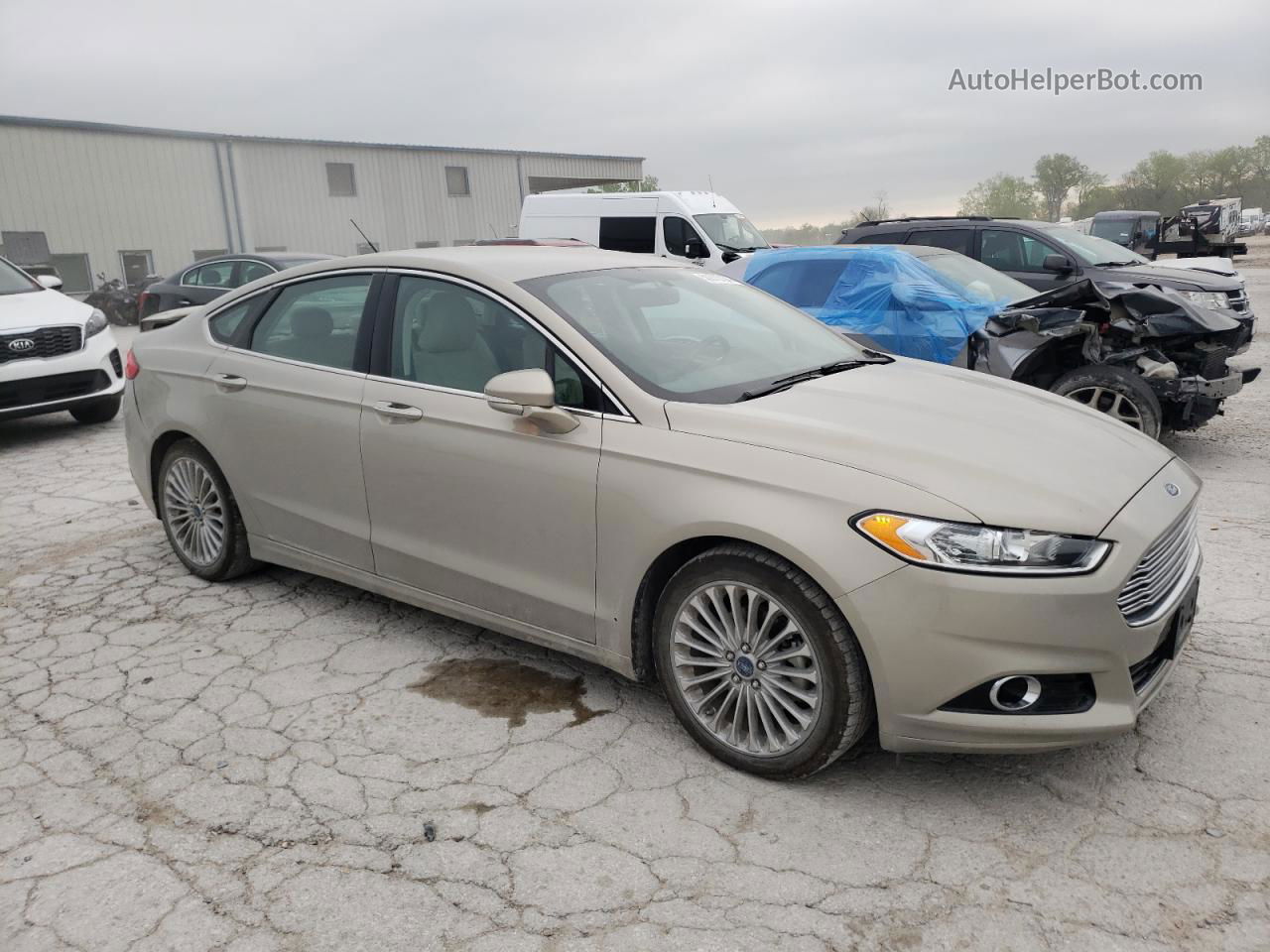 2015 Ford Fusion Titanium Tan vin: 3FA6P0K96FR182643