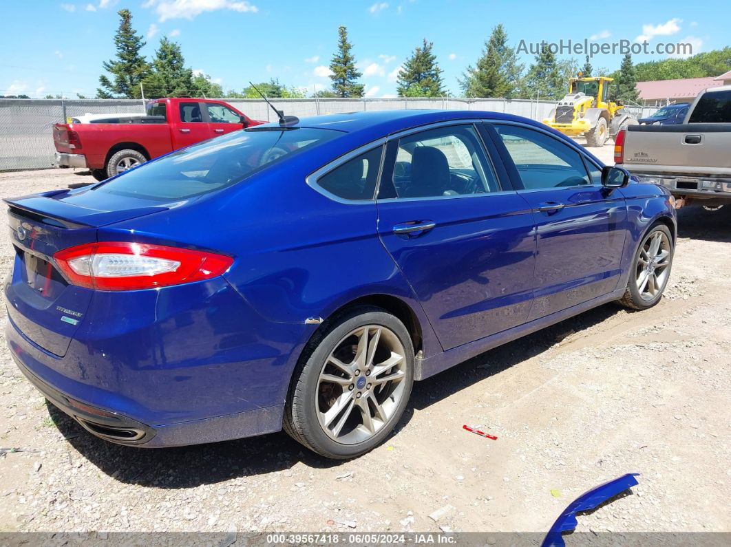 2015 Ford Fusion Titanium Blue vin: 3FA6P0K96FR244767