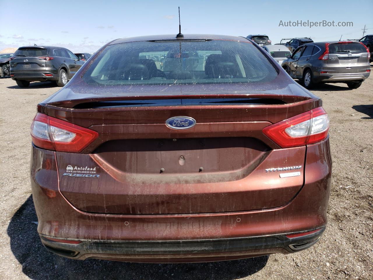 2015 Ford Fusion Titanium Burgundy vin: 3FA6P0K96FR269250