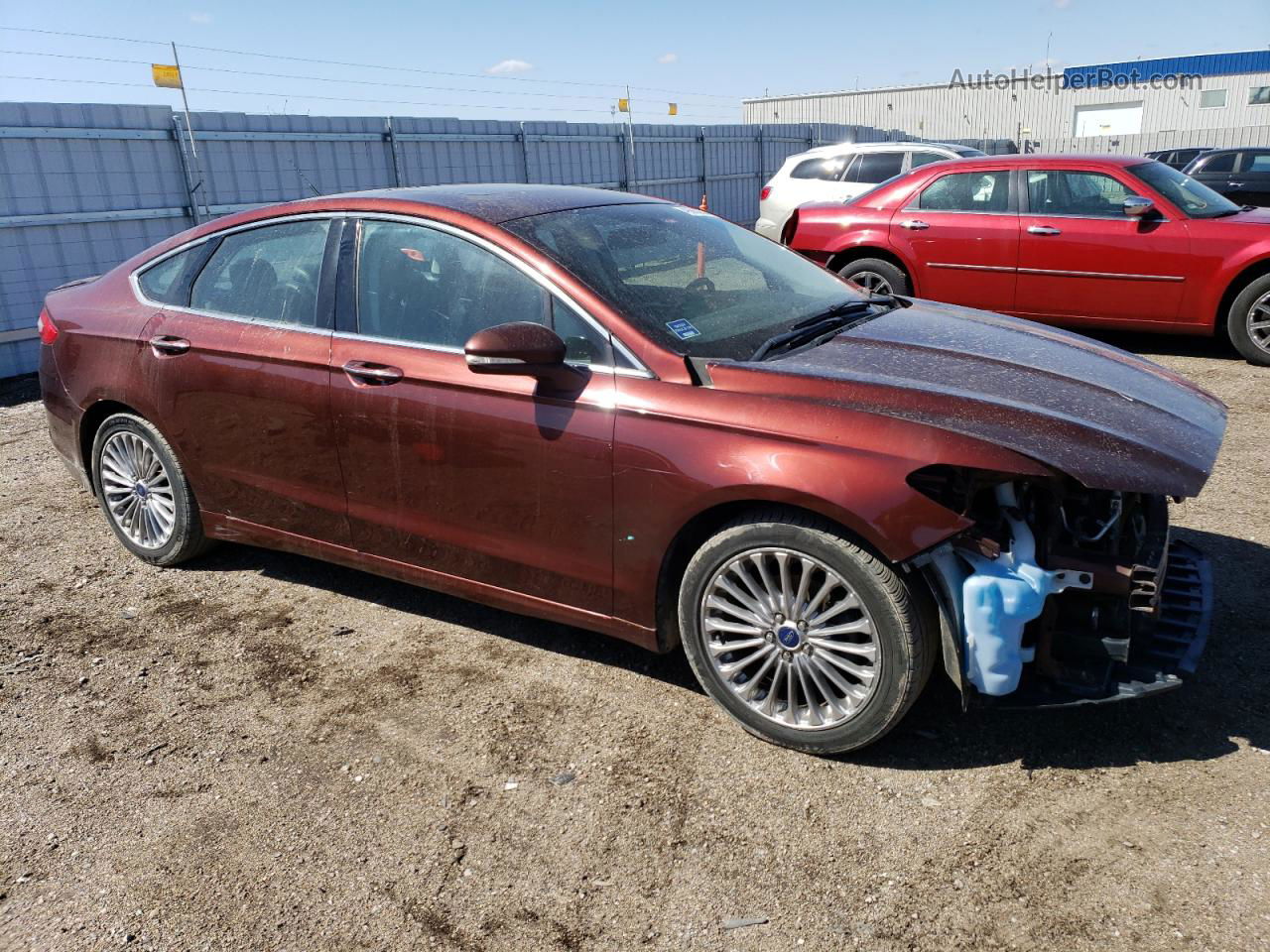 2015 Ford Fusion Titanium Бордовый vin: 3FA6P0K96FR269250