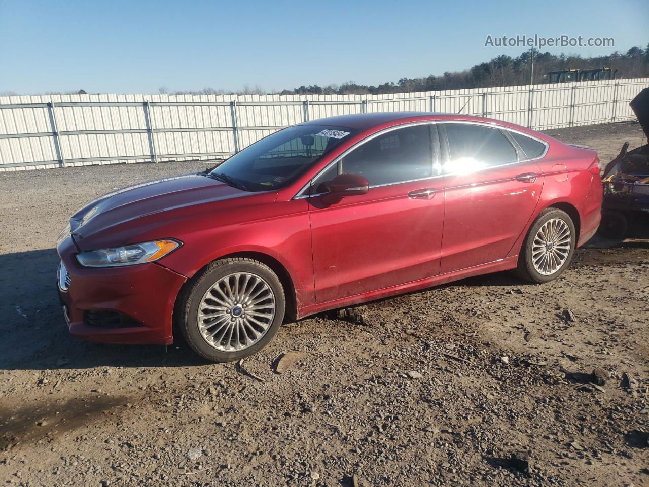 2015 Ford Fusion Titanium Burgundy vin: 3FA6P0K96FR309889