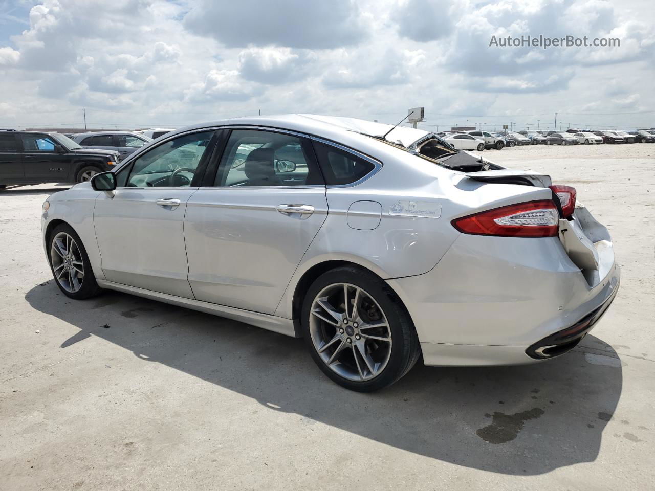 2016 Ford Fusion Titanium Silver vin: 3FA6P0K96GR143326