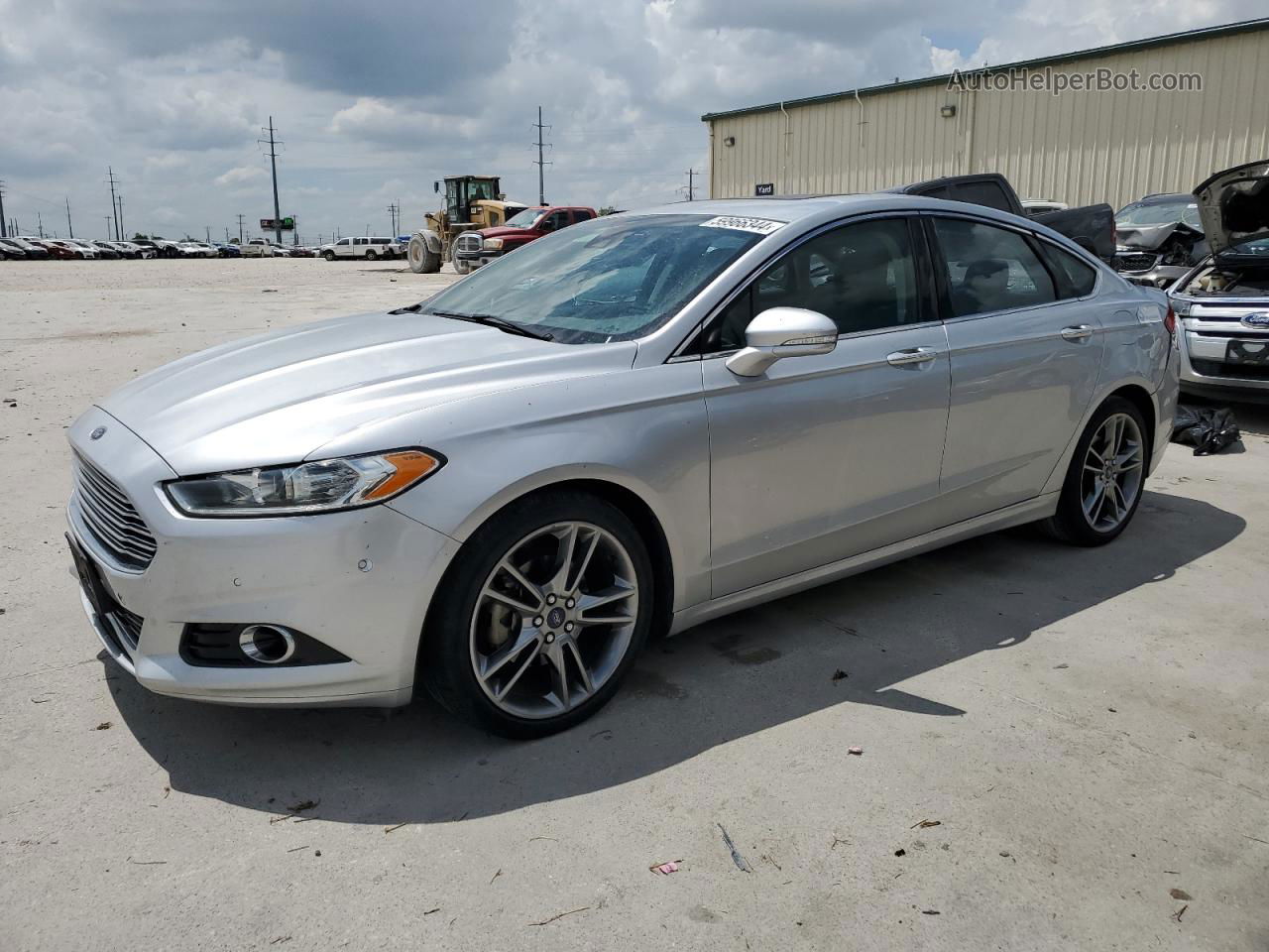 2016 Ford Fusion Titanium Silver vin: 3FA6P0K96GR143326