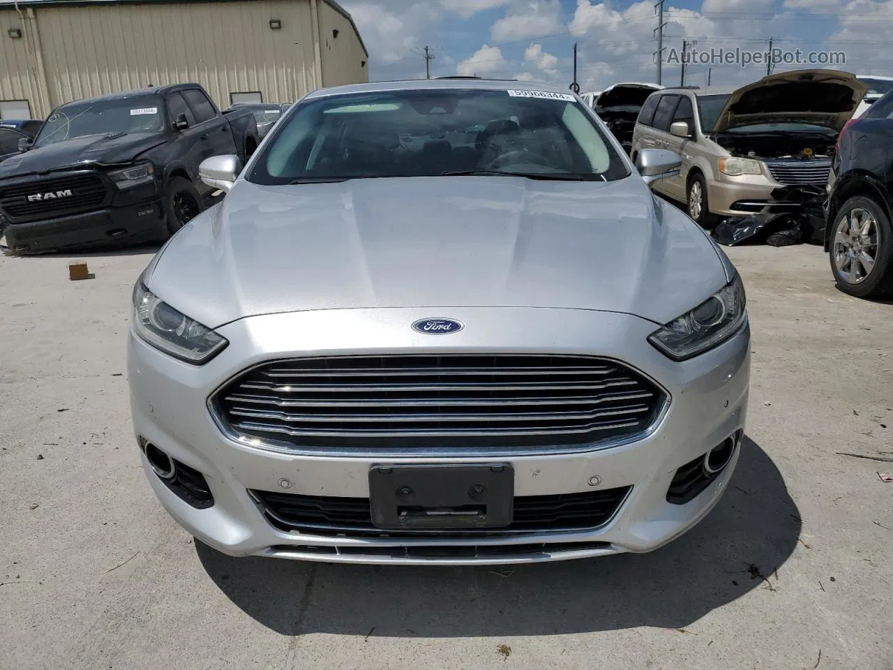 2016 Ford Fusion Titanium Silver vin: 3FA6P0K96GR143326