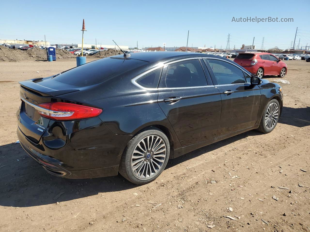 2017 Ford Fusion Titanium Черный vin: 3FA6P0K96HR158880