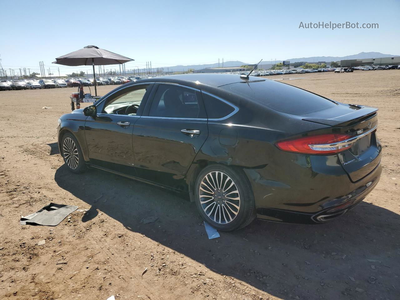 2017 Ford Fusion Titanium Черный vin: 3FA6P0K96HR158880