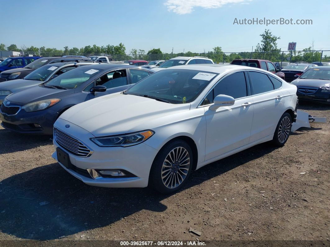 2017 Ford Fusion Titanium White vin: 3FA6P0K96HR282924