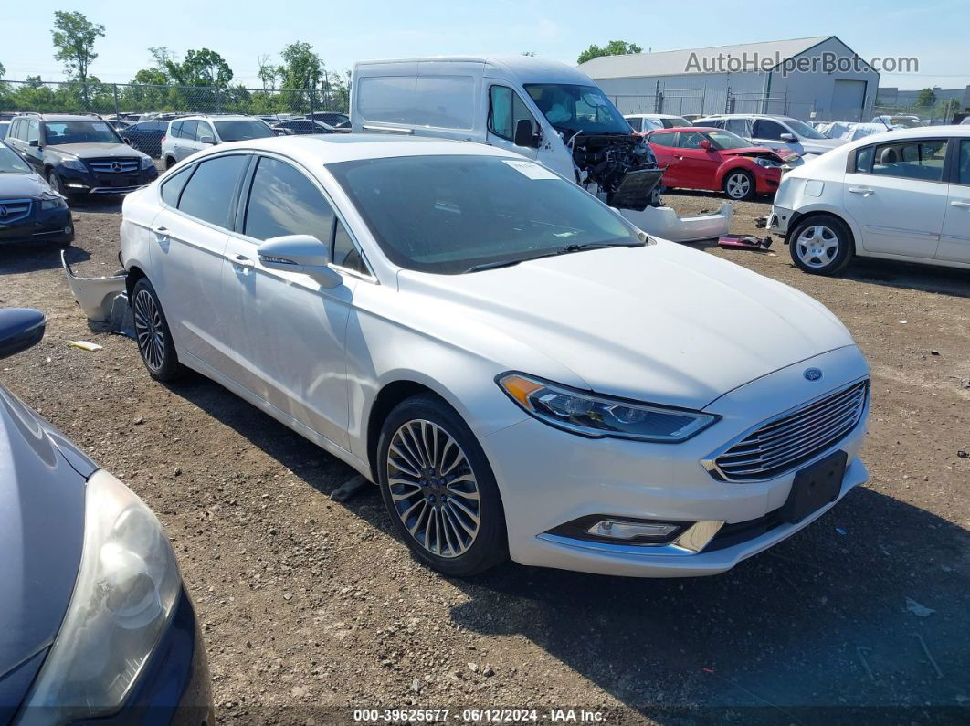 2017 Ford Fusion Titanium White vin: 3FA6P0K96HR282924