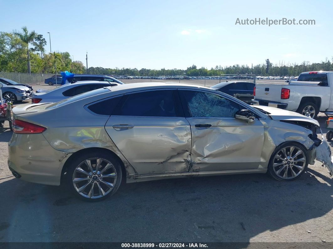 2017 Ford Fusion Platinum Золотой vin: 3FA6P0K96HR363938