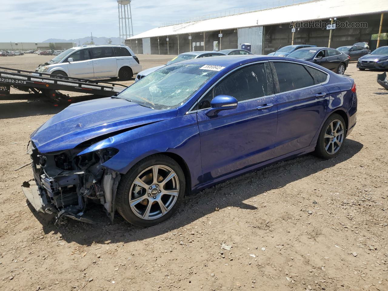 2016 Ford Fusion Titanium Blue vin: 3FA6P0K97GR240244