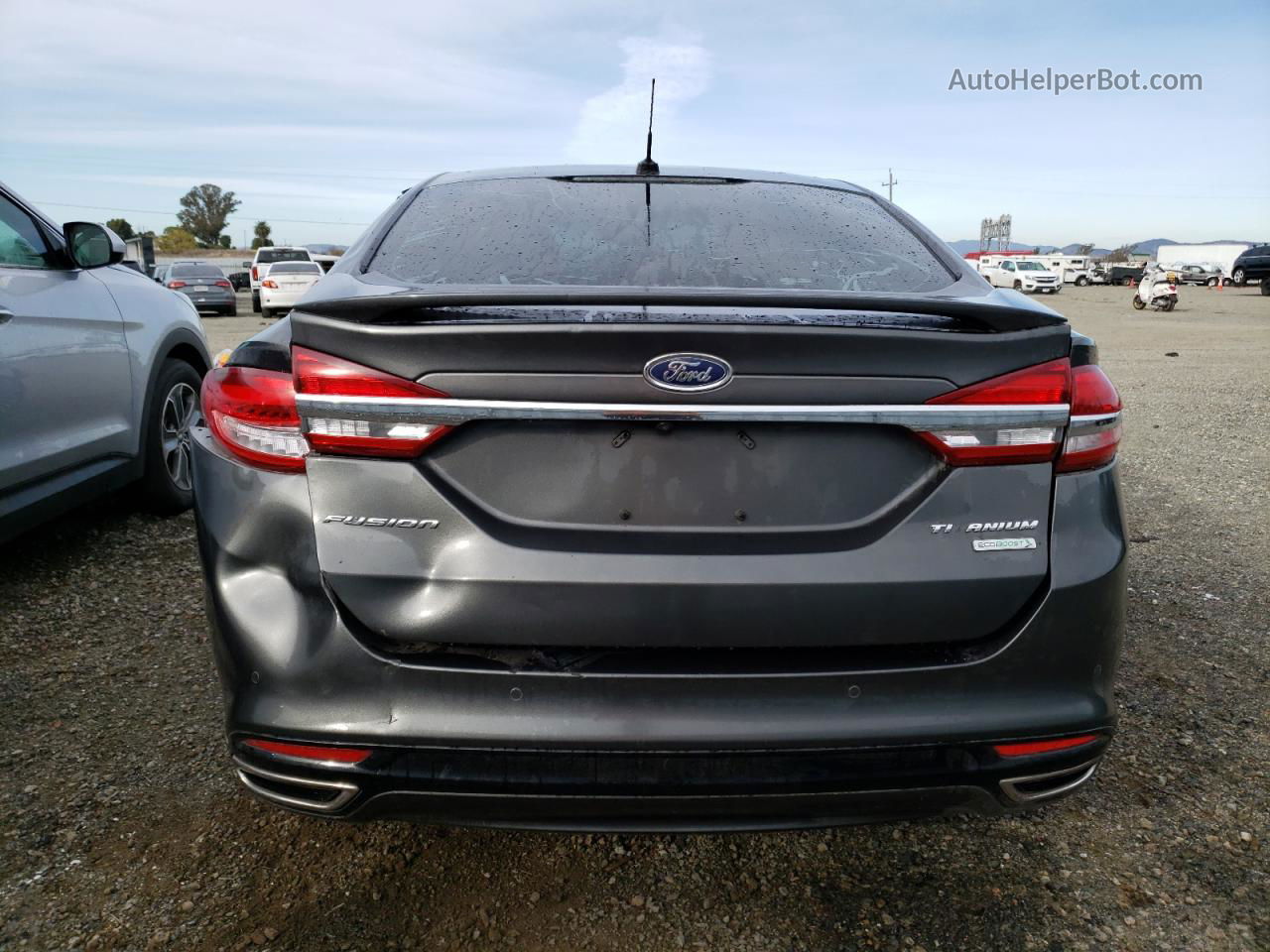 2017 Ford Fusion Titanium Gray vin: 3FA6P0K97HR277005