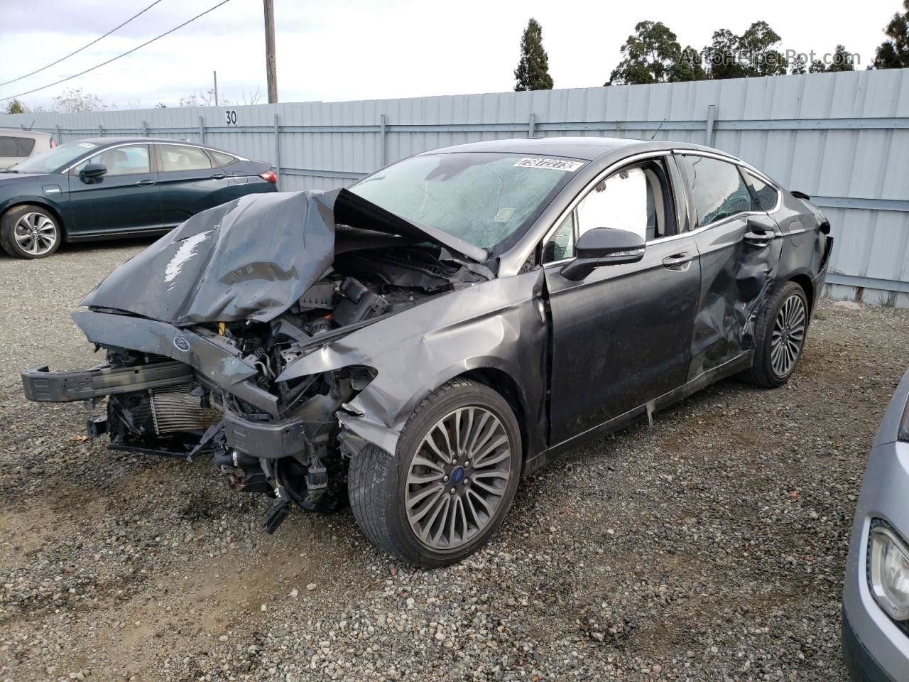 2017 Ford Fusion Titanium Gray vin: 3FA6P0K97HR277005