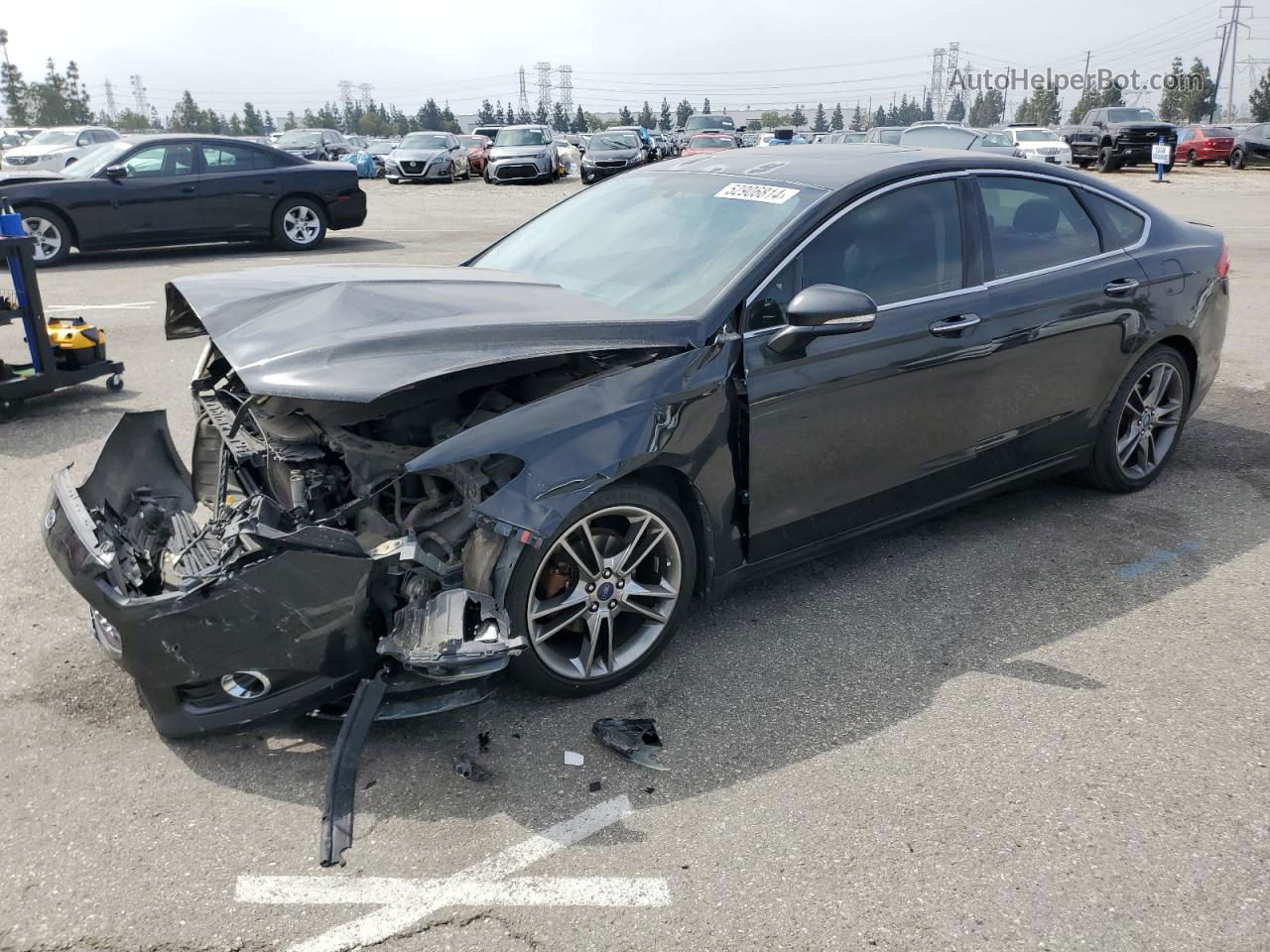 2013 Ford Fusion Titanium Charcoal vin: 3FA6P0K98DR113319