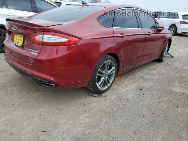 2013 Ford Fusion Titanium Red vin: 3FA6P0K98DR148099