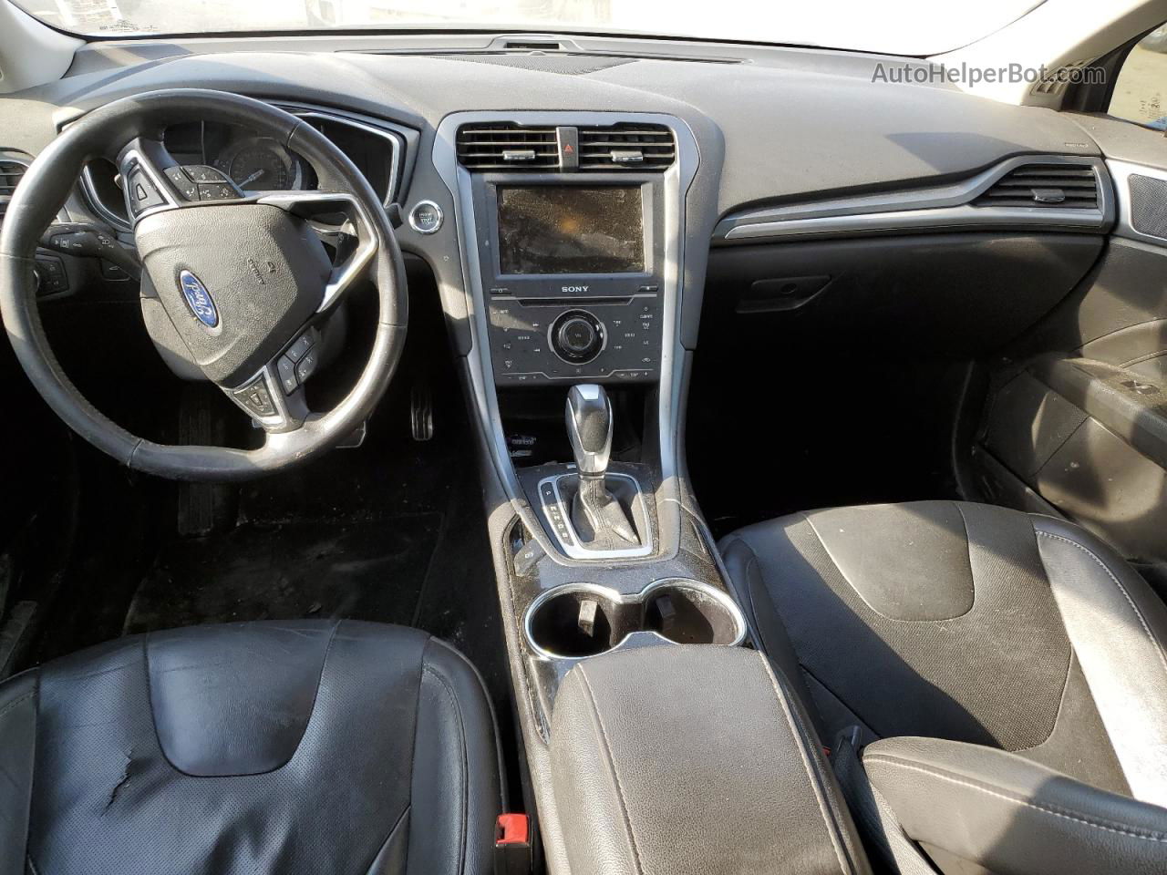 2015 Ford Fusion Titanium Белый vin: 3FA6P0K98FR104672