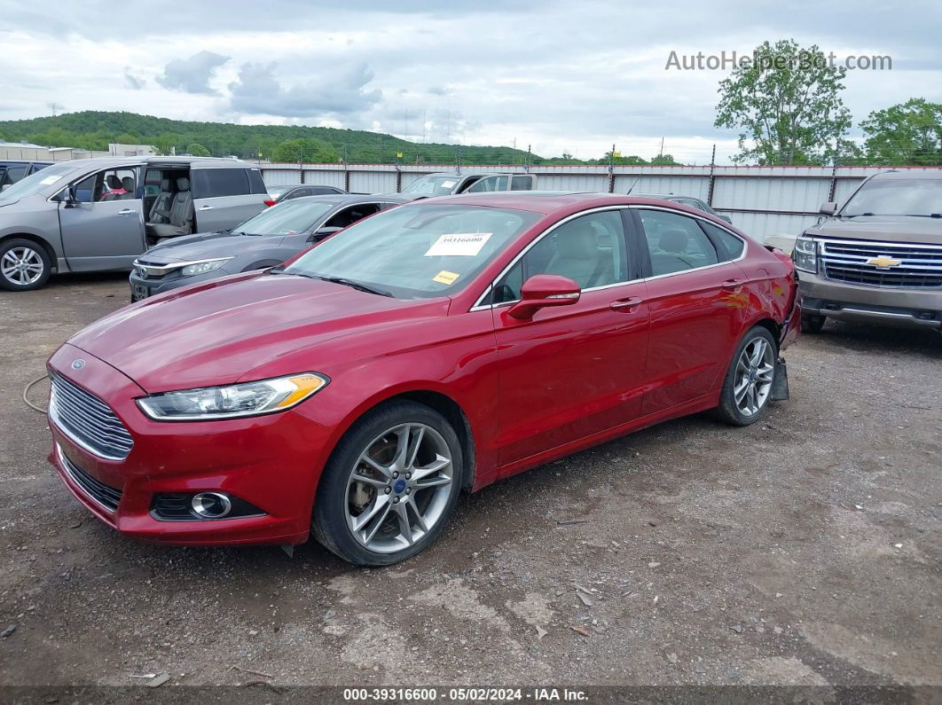 2015 Ford Fusion Titanium Red vin: 3FA6P0K98FR224505