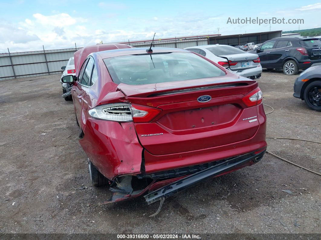 2015 Ford Fusion Titanium Red vin: 3FA6P0K98FR224505