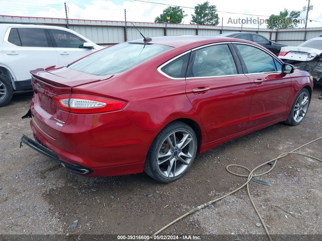 2015 Ford Fusion Titanium Red vin: 3FA6P0K98FR224505