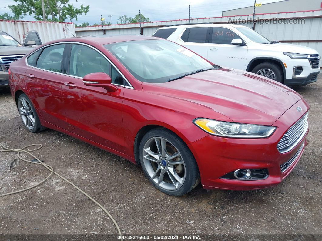 2015 Ford Fusion Titanium Red vin: 3FA6P0K98FR224505