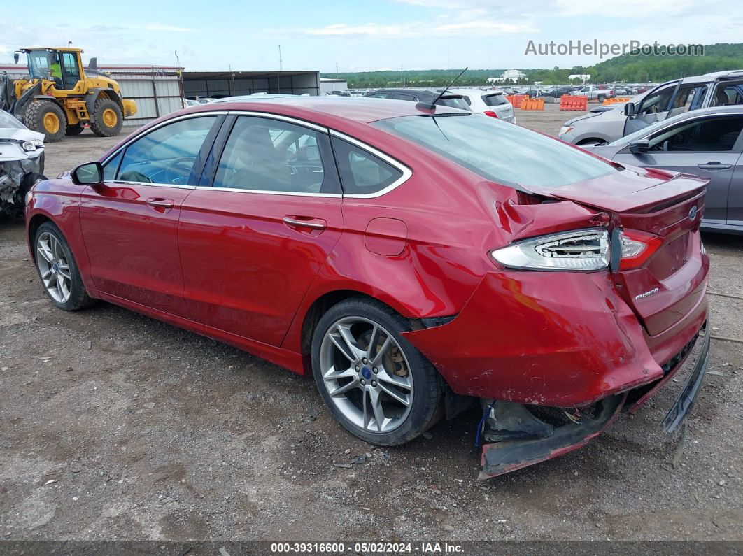 2015 Ford Fusion Titanium Red vin: 3FA6P0K98FR224505