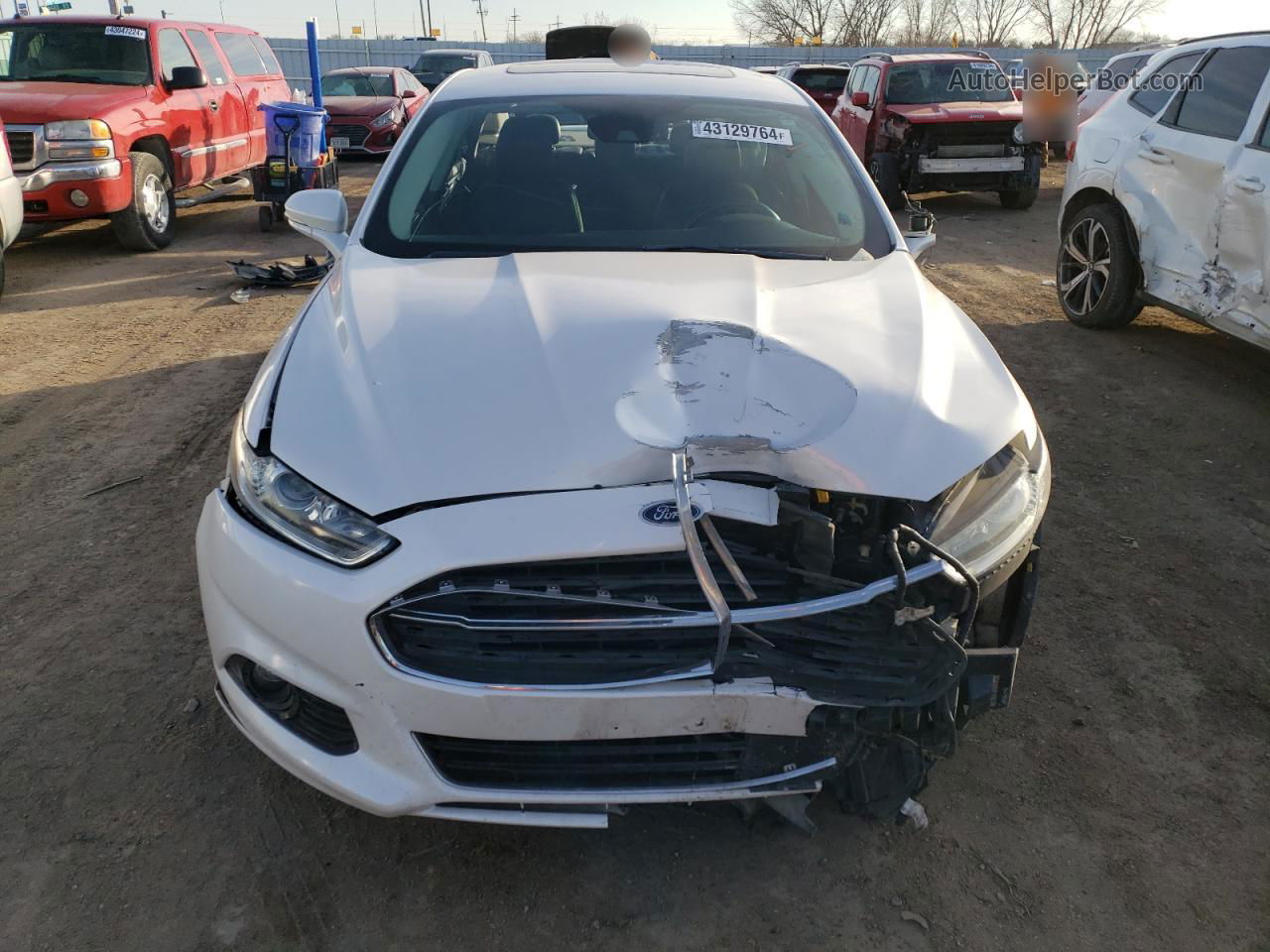 2015 Ford Fusion Titanium White vin: 3FA6P0K98FR295137