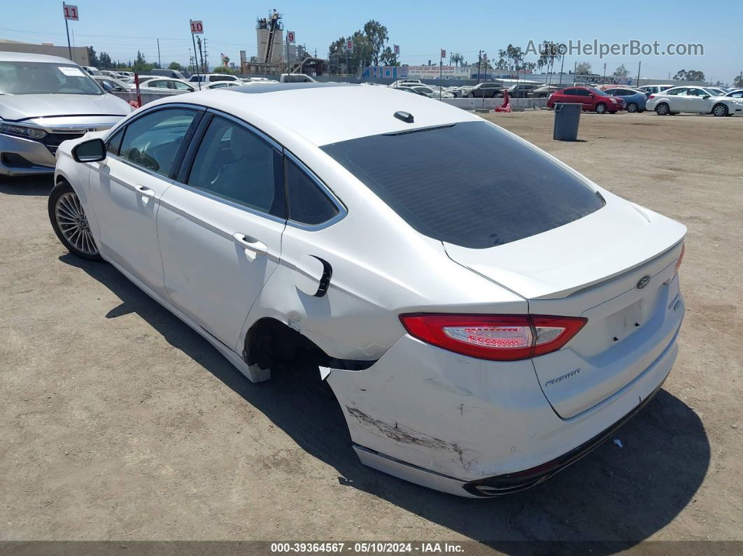 2016 Ford Fusion Titanium White vin: 3FA6P0K98GR196271