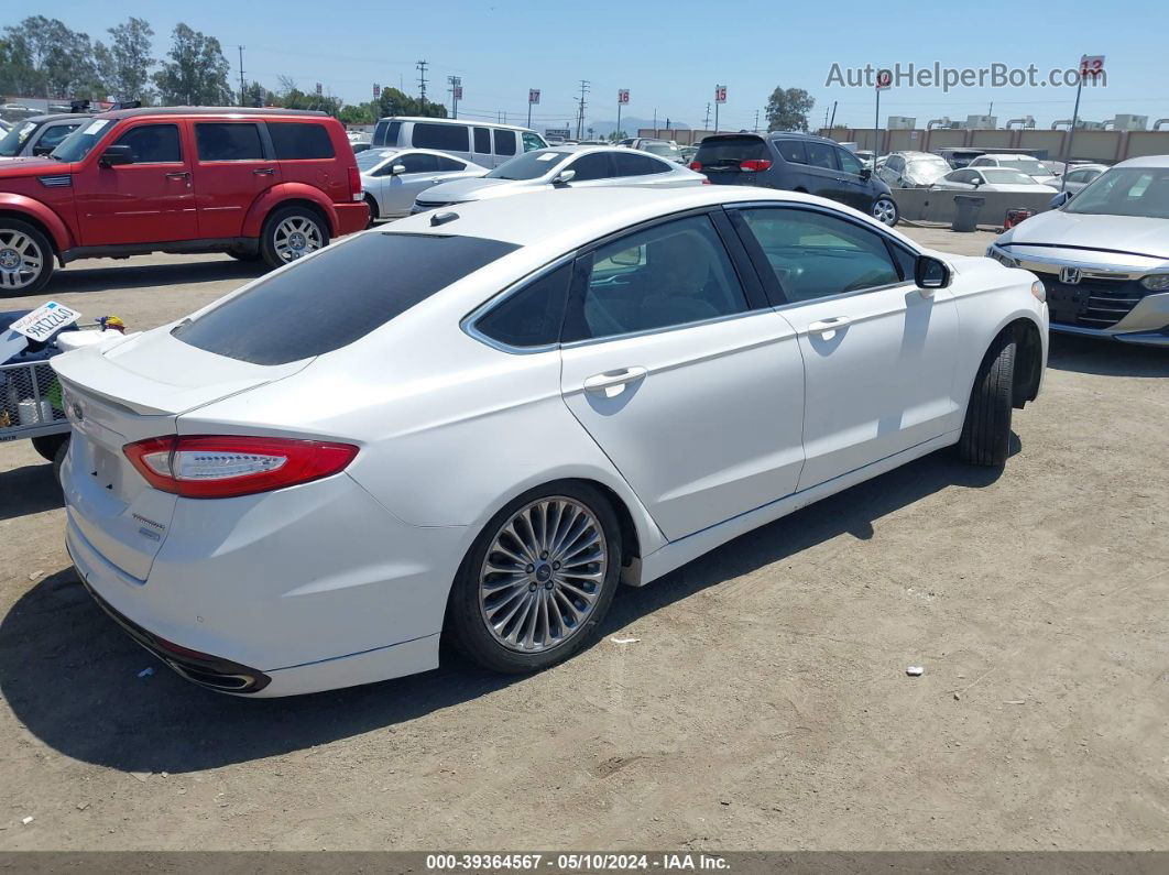 2016 Ford Fusion Titanium White vin: 3FA6P0K98GR196271