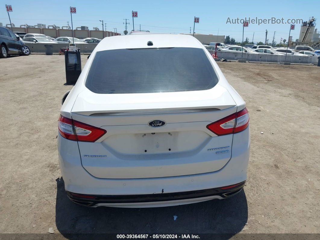 2016 Ford Fusion Titanium White vin: 3FA6P0K98GR196271