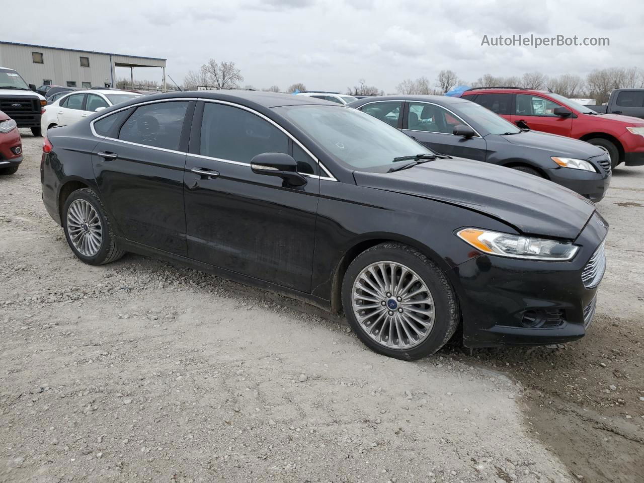 2016 Ford Fusion Titanium Black vin: 3FA6P0K98GR361588