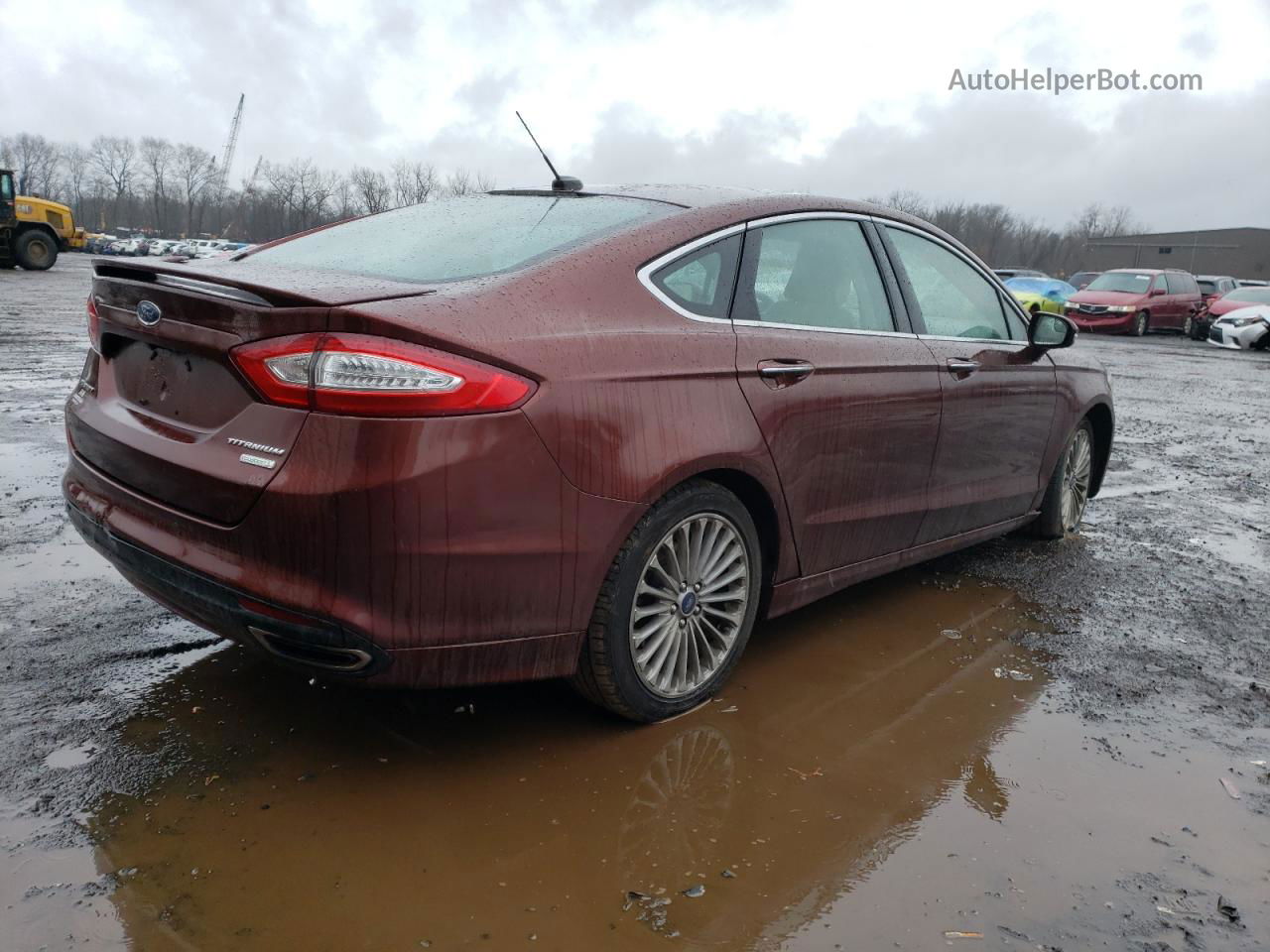 2016 Ford Fusion Titanium Red vin: 3FA6P0K98GR370176