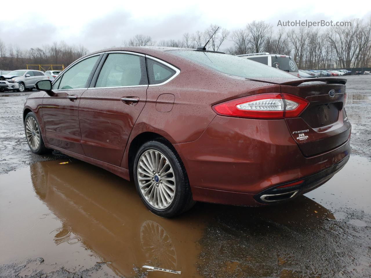 2016 Ford Fusion Titanium Red vin: 3FA6P0K98GR370176