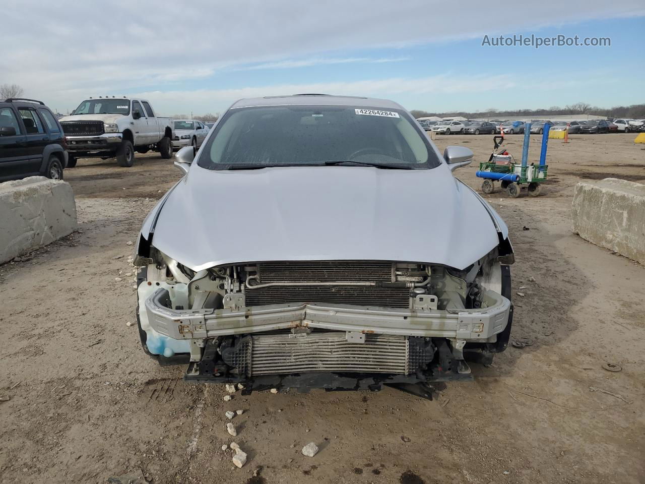 2017 Ford Fusion Titanium Silver vin: 3FA6P0K98HR111544