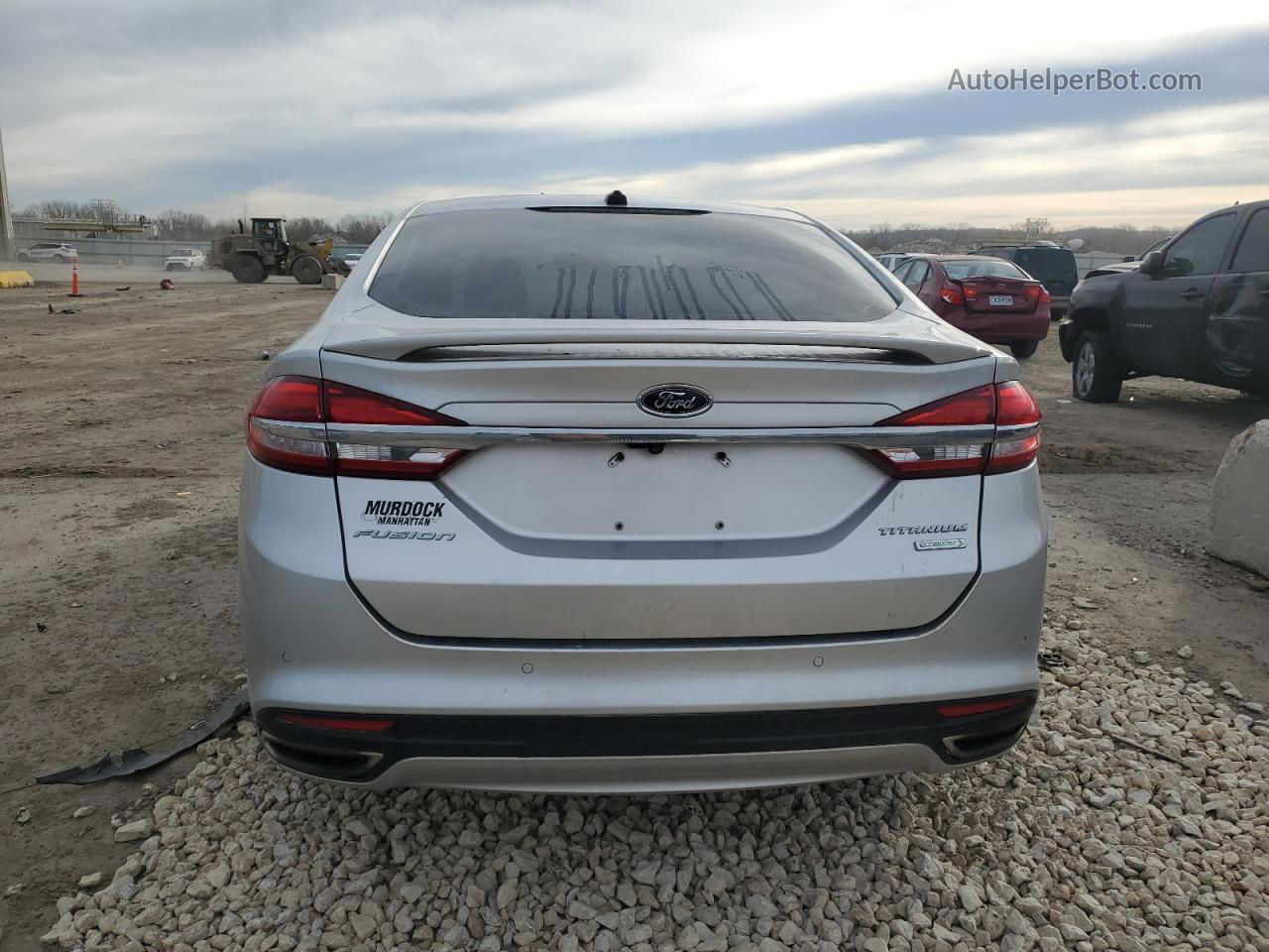 2017 Ford Fusion Titanium Серебряный vin: 3FA6P0K98HR111544