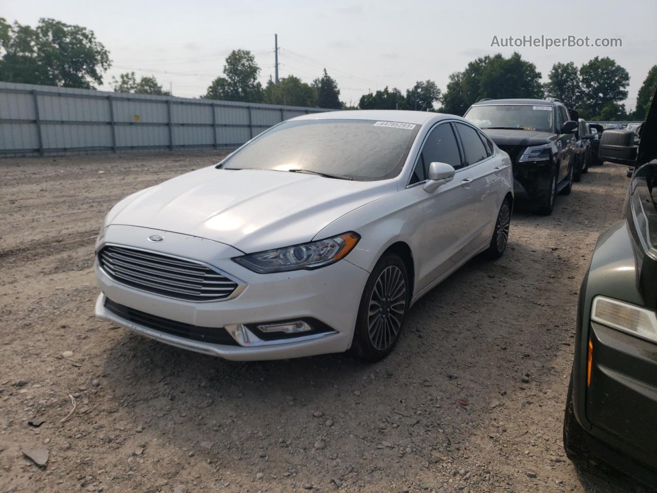 2017 Ford Fusion Titanium White vin: 3FA6P0K98HR131549