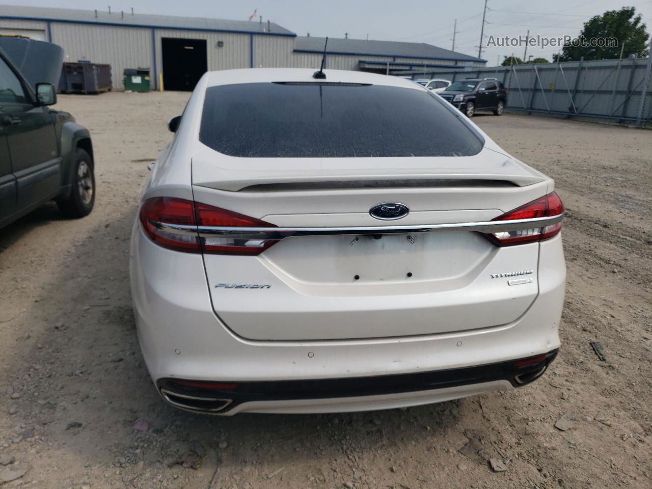 2017 Ford Fusion Titanium White vin: 3FA6P0K98HR131549