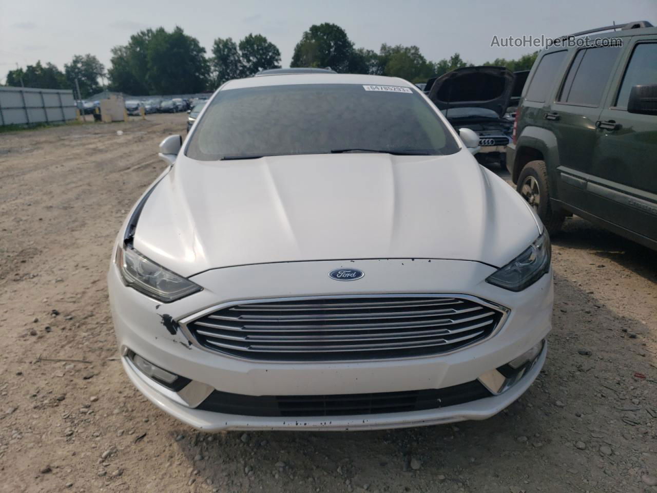 2017 Ford Fusion Titanium White vin: 3FA6P0K98HR131549