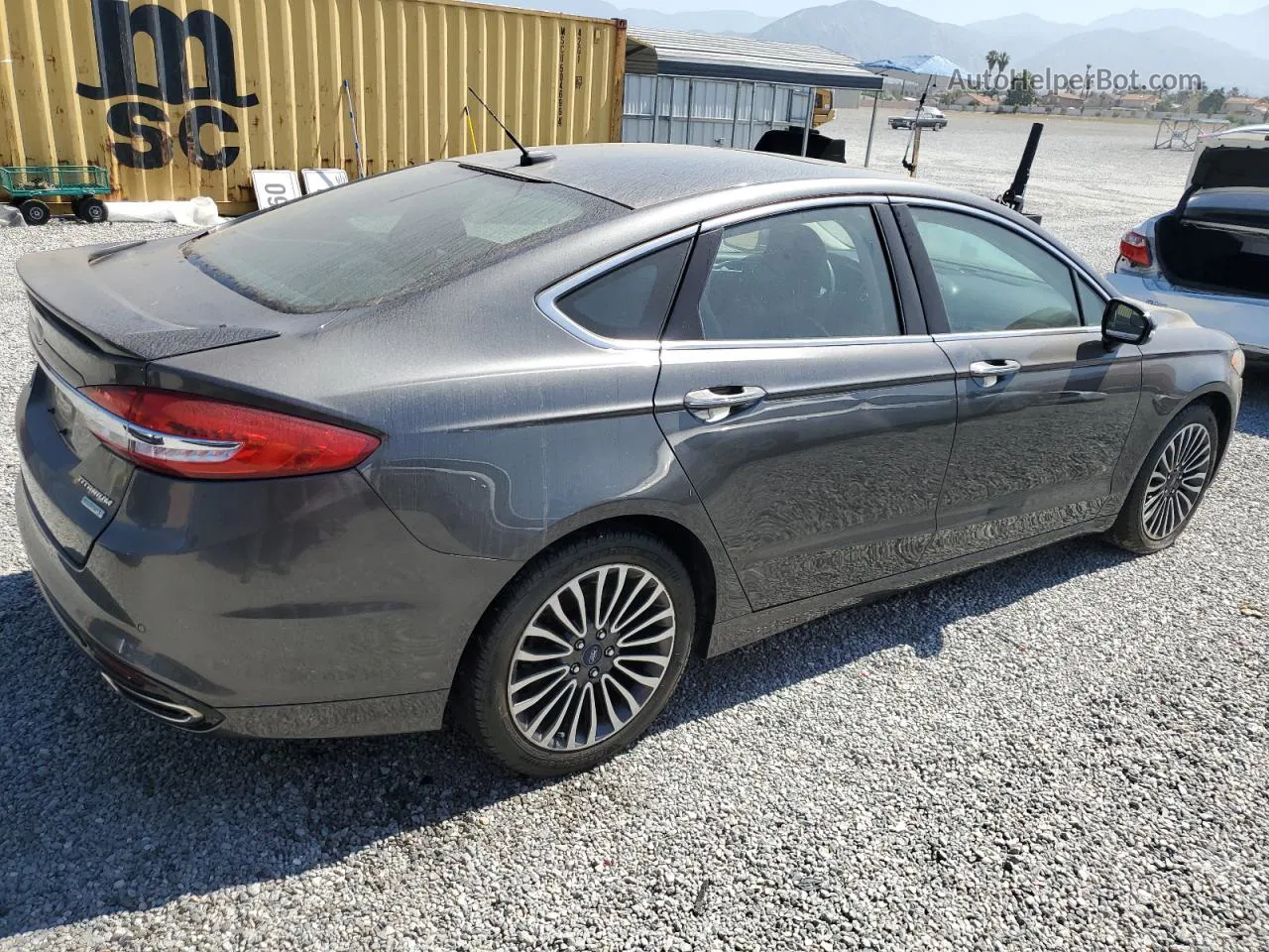 2017 Ford Fusion Titanium Серый vin: 3FA6P0K98HR158881