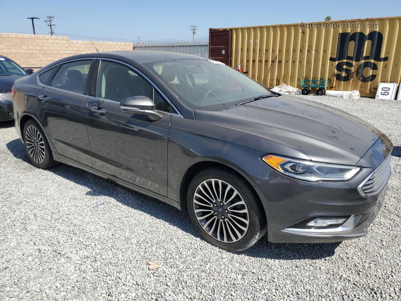 2017 Ford Fusion Titanium Gray vin: 3FA6P0K98HR158881