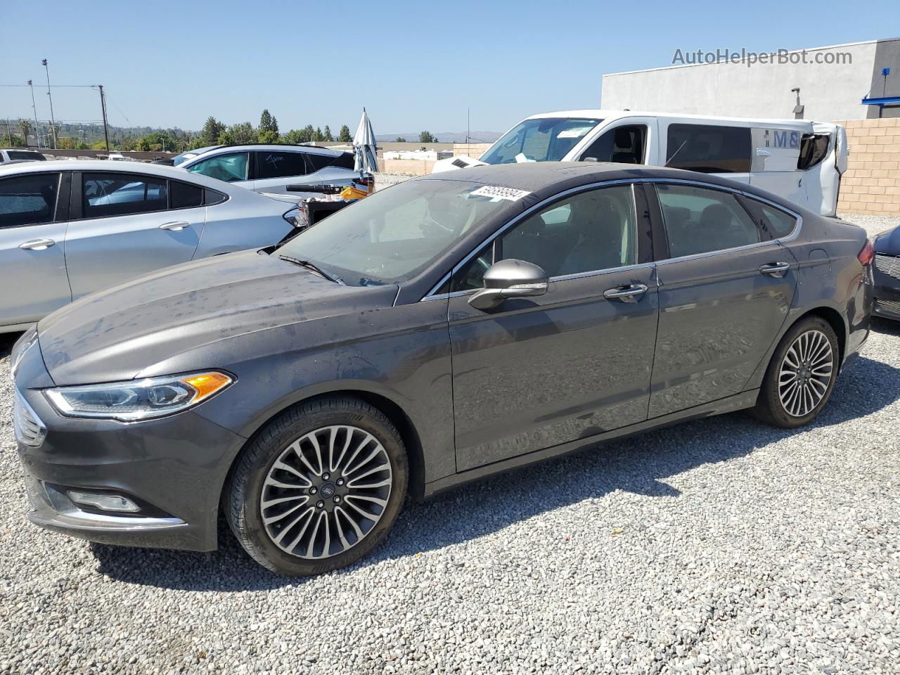 2017 Ford Fusion Titanium Gray vin: 3FA6P0K98HR158881