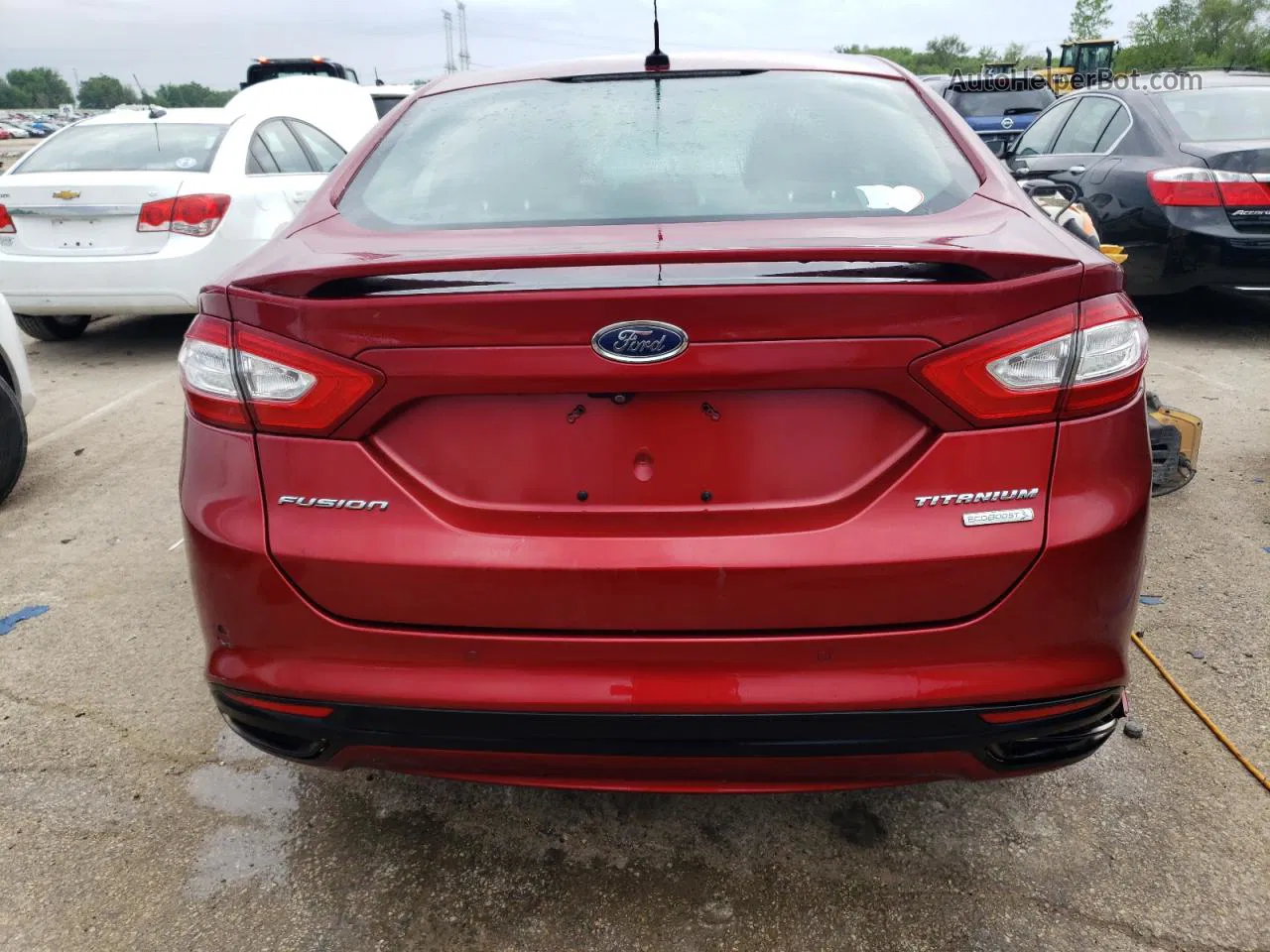 2013 Ford Fusion Titanium Бордовый vin: 3FA6P0K99DR123499