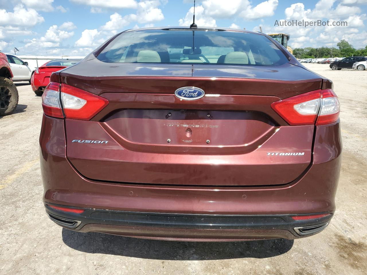 2015 Ford Fusion Titanium Maroon vin: 3FA6P0K99FR194530