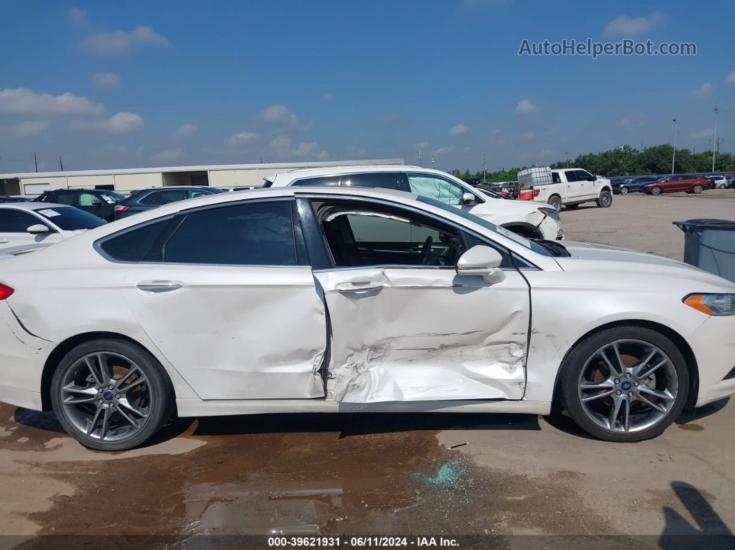 2015 Ford Fusion Titanium White vin: 3FA6P0K99FR263779