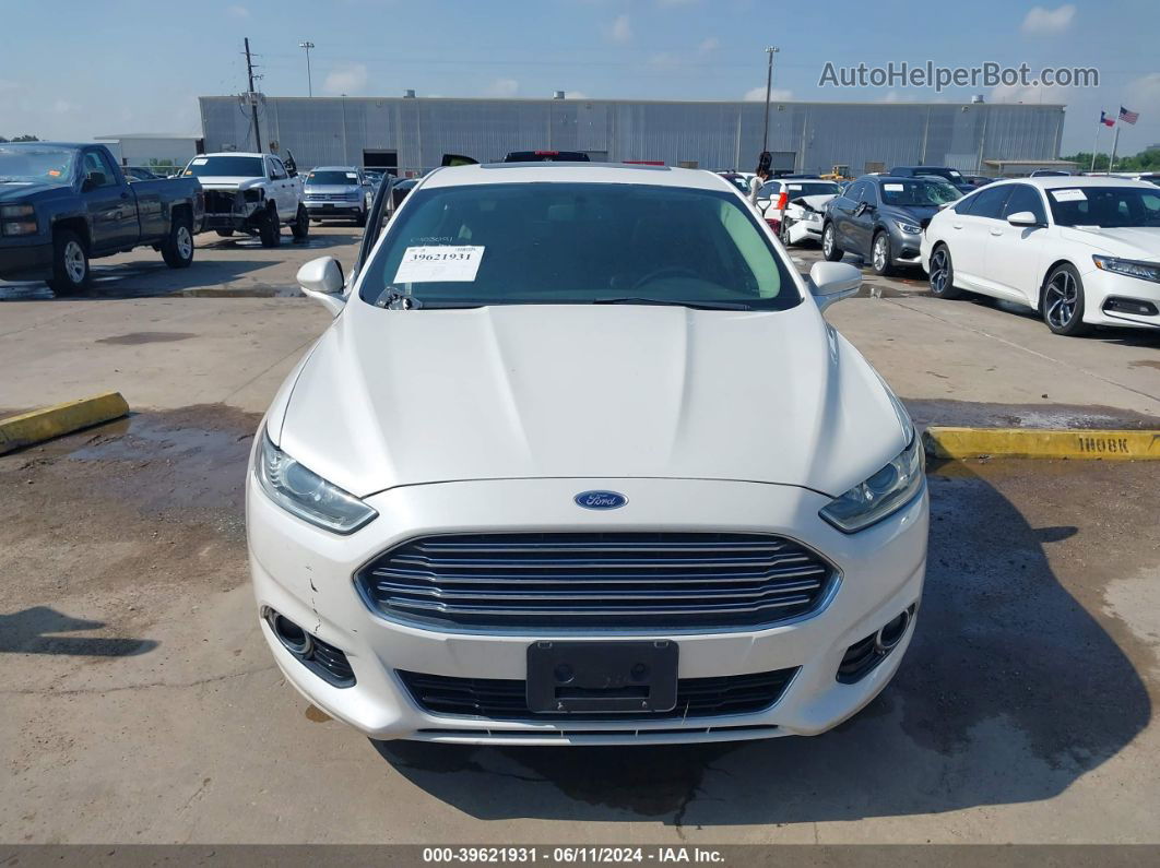 2015 Ford Fusion Titanium White vin: 3FA6P0K99FR263779