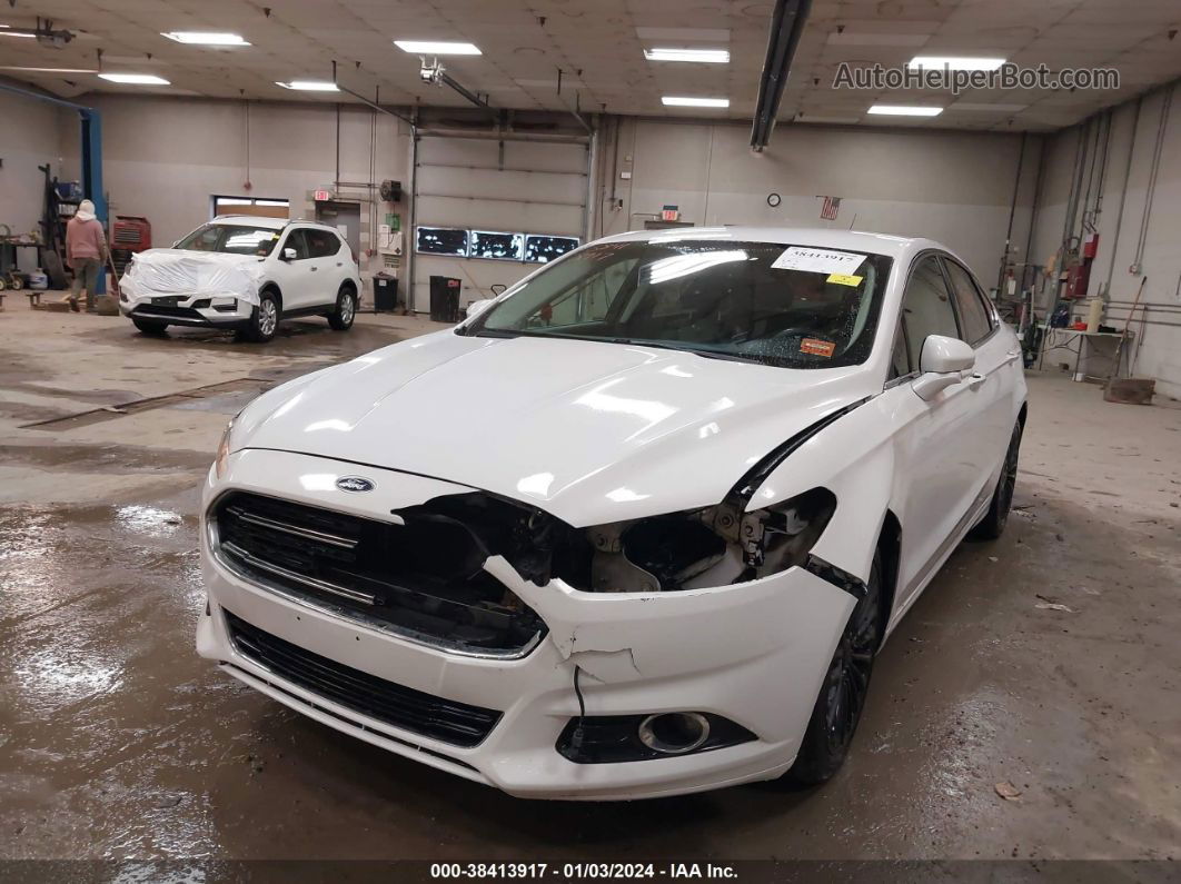 2016 Ford Fusion Titanium White vin: 3FA6P0K99GR283810