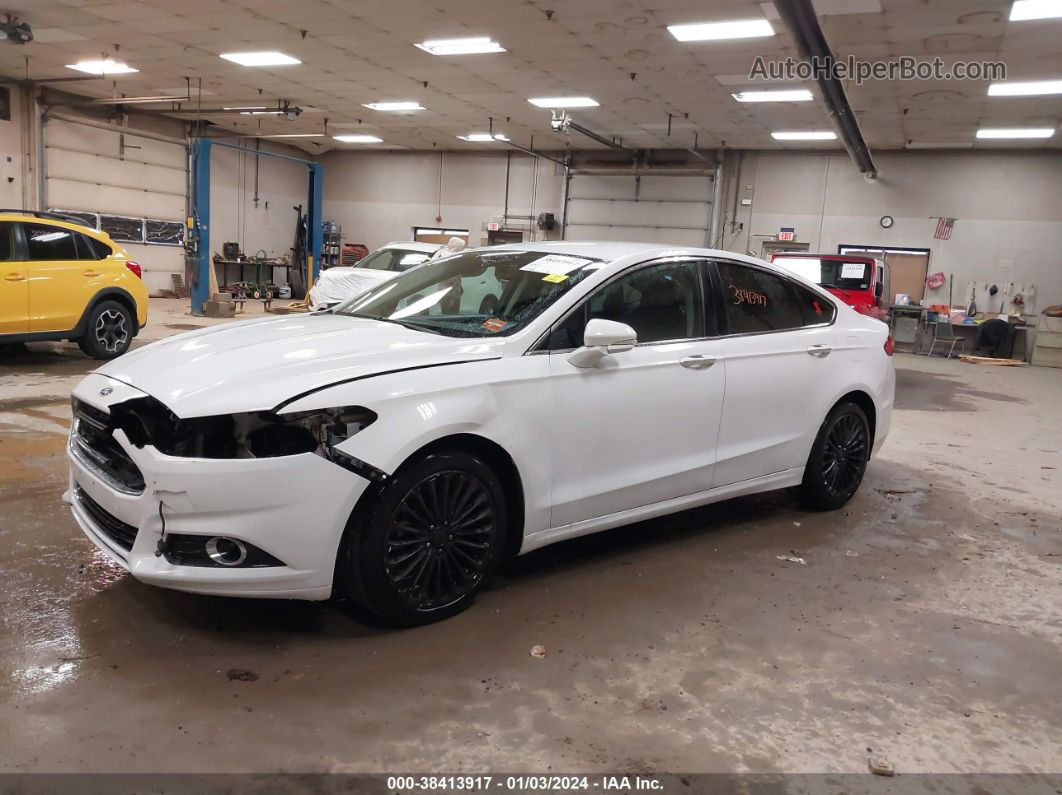 2016 Ford Fusion Titanium White vin: 3FA6P0K99GR283810