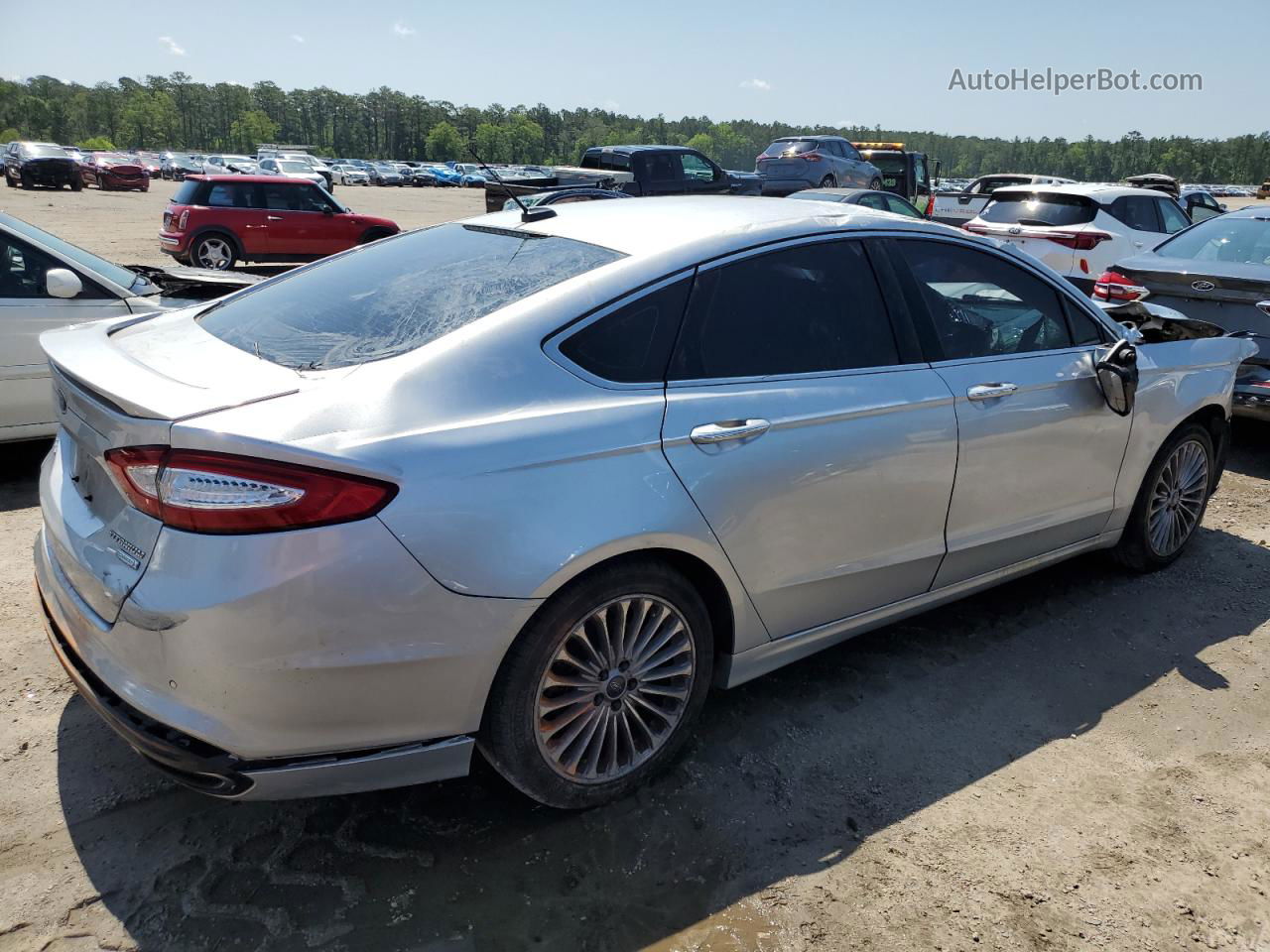 2016 Ford Fusion Titanium Silver vin: 3FA6P0K99GR344119