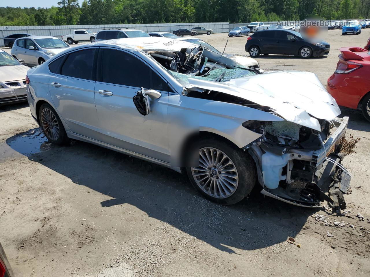 2016 Ford Fusion Titanium Silver vin: 3FA6P0K99GR344119