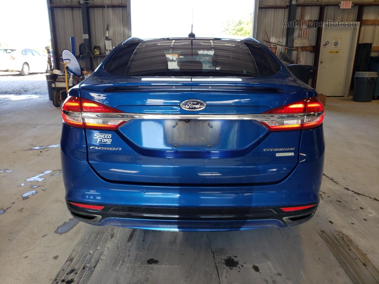 2017 Ford Fusion Titanium Blue vin: 3FA6P0K99HR118132